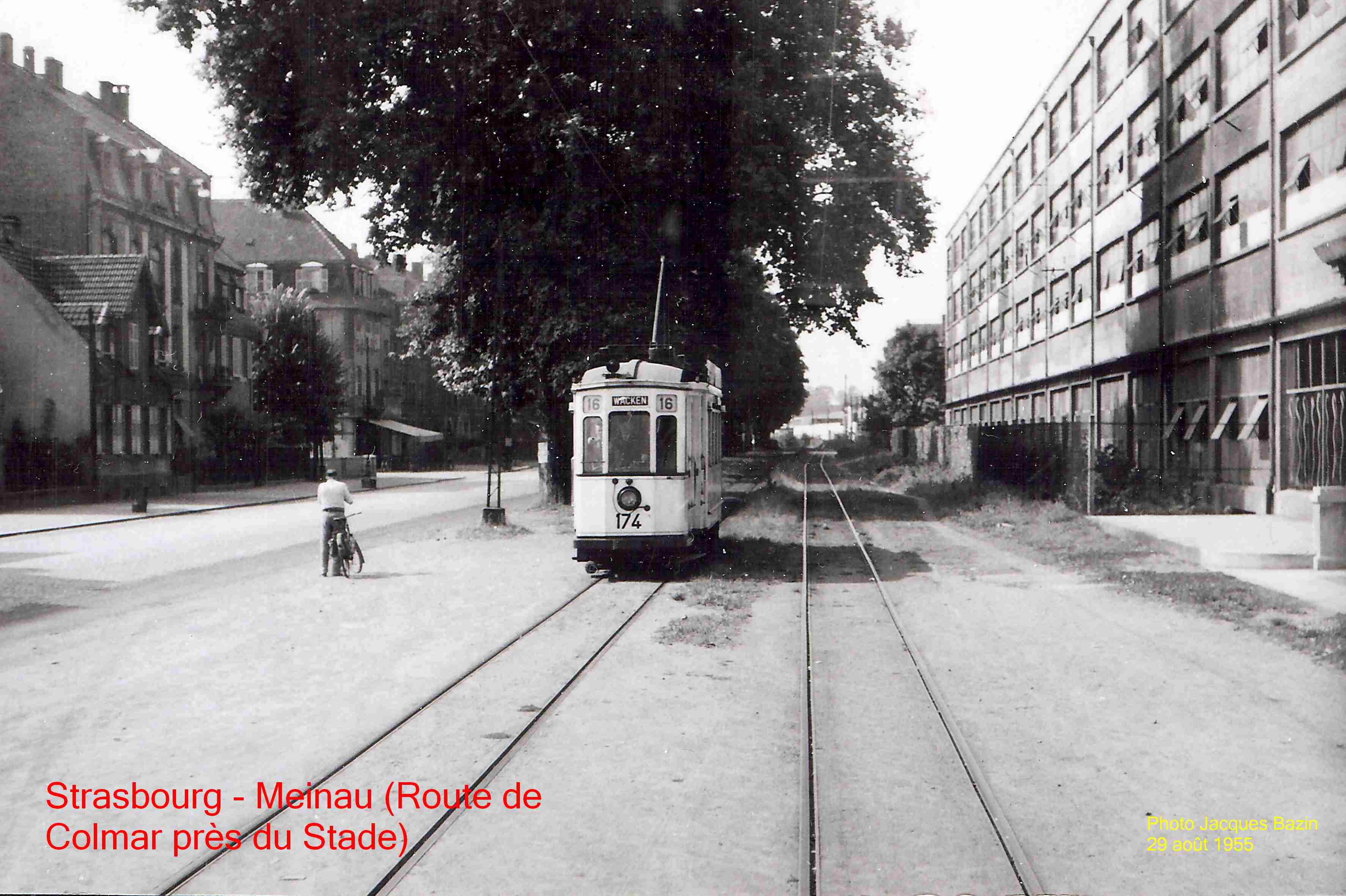 La motrice n� 174 sur la Route de Colmar.